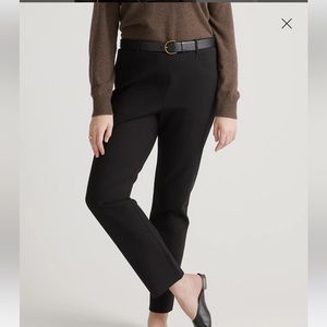 Quince Ultra-Stretch Ponte Straight Leg 4-Pocket Pant 26” inseam NWT black